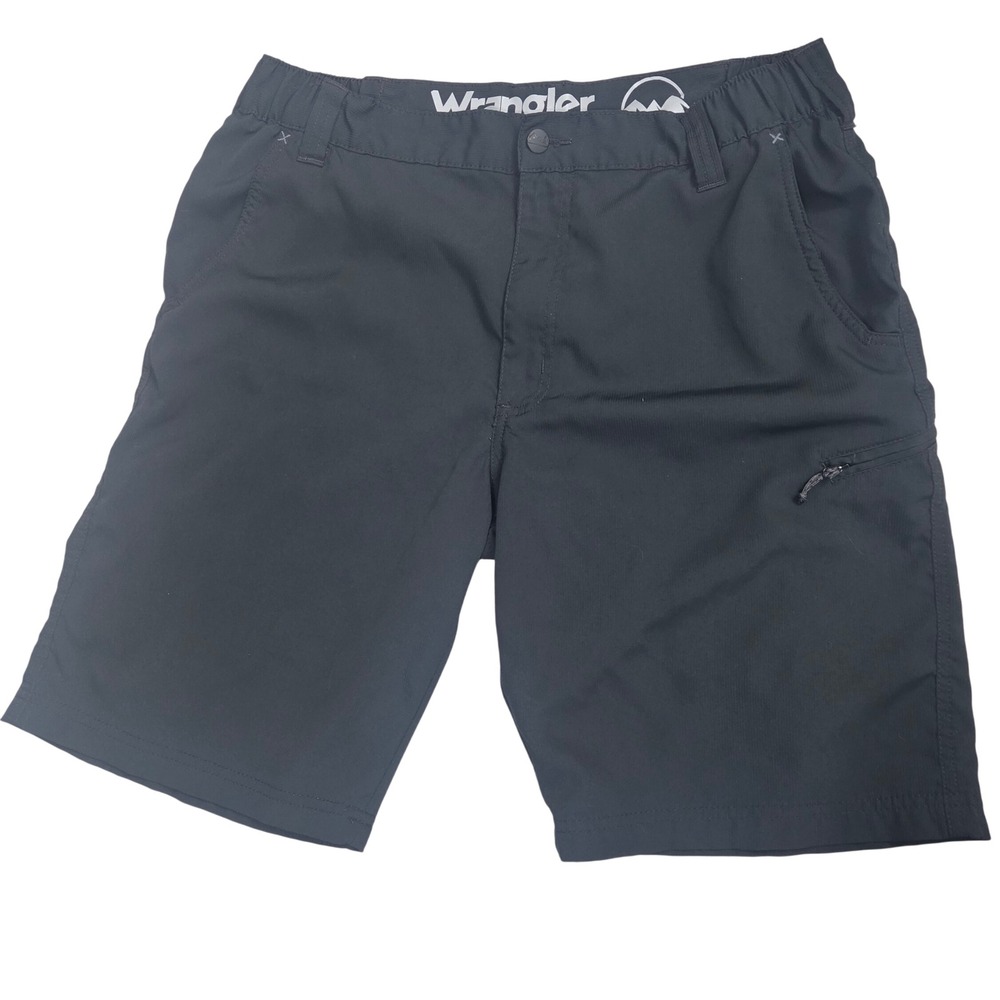 Wrangler Outdoor Series Mens Black Cargo Shorts Zipper Pockets Size 34" Waist